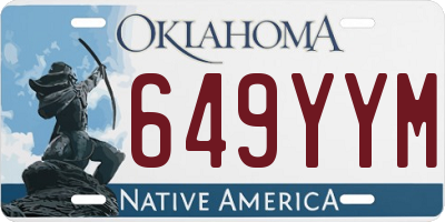 OK license plate 649YYM