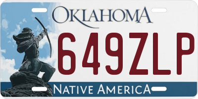 OK license plate 649ZLP