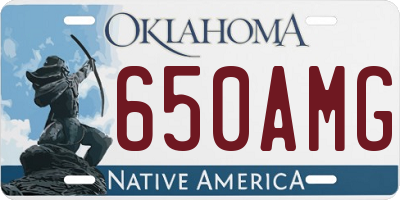 OK license plate 650AMG