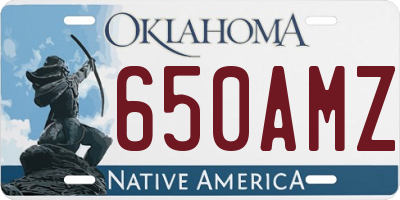 OK license plate 650AMZ