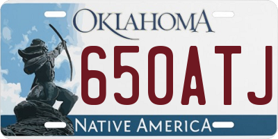 OK license plate 650ATJ
