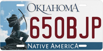 OK license plate 650BJP