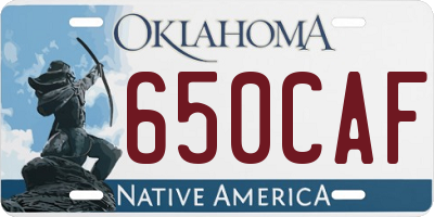OK license plate 650CAF