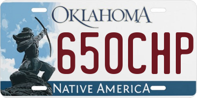 OK license plate 650CHP