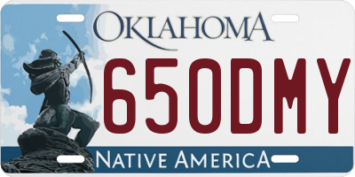OK license plate 650DMY