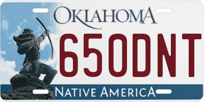 OK license plate 650DNT