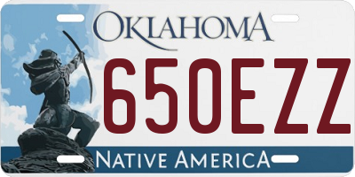 OK license plate 650EZZ