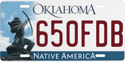 OK license plate 650FDB