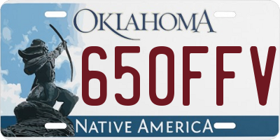 OK license plate 650FFV