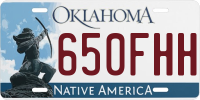 OK license plate 650FHH