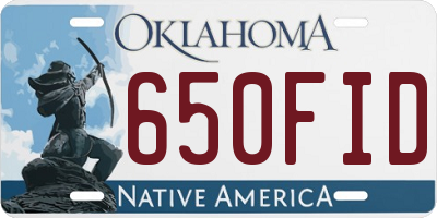 OK license plate 650FID
