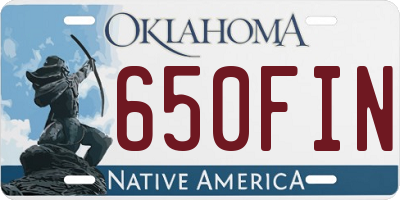 OK license plate 650FIN