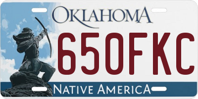 OK license plate 650FKC