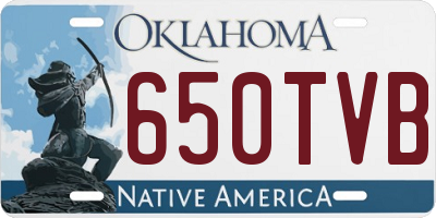 OK license plate 650TVB