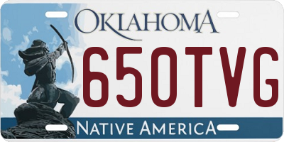OK license plate 650TVG