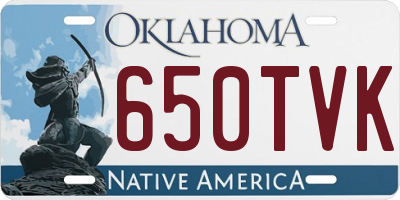 OK license plate 650TVK