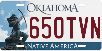 OK license plate 650TVN