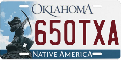 OK license plate 650TXA