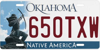 OK license plate 650TXW