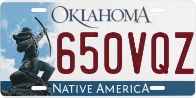 OK license plate 650VQZ