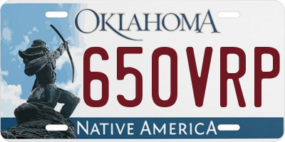 OK license plate 650VRP