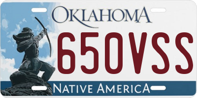OK license plate 650VSS