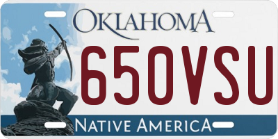 OK license plate 650VSU