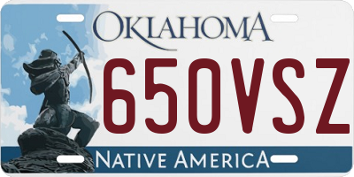 OK license plate 650VSZ
