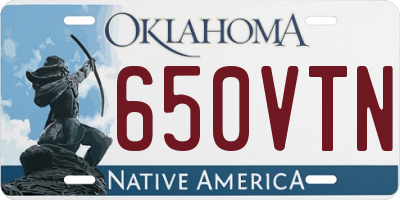 OK license plate 650VTN