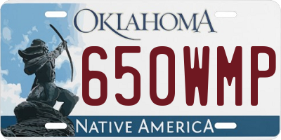 OK license plate 650WMP