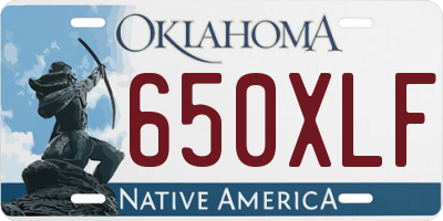 OK license plate 650XLF