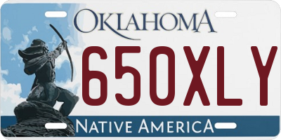 OK license plate 650XLY