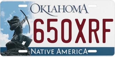 OK license plate 650XRF