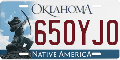 OK license plate 650YJO