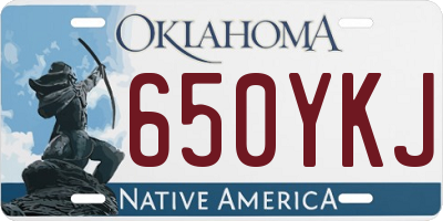 OK license plate 650YKJ