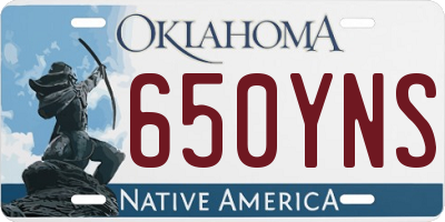 OK license plate 650YNS