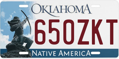 OK license plate 650ZKT