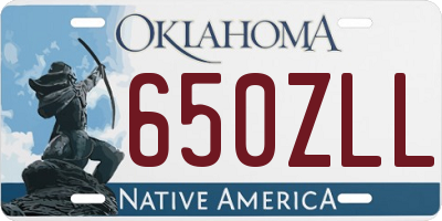 OK license plate 650ZLL