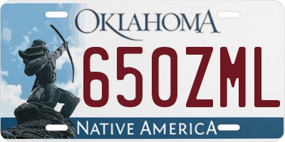 OK license plate 650ZML