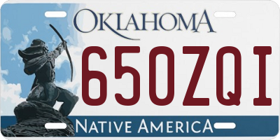 OK license plate 650ZQI