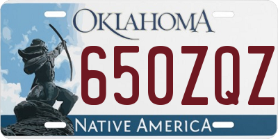 OK license plate 650ZQZ