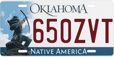 OK license plate 650ZVT