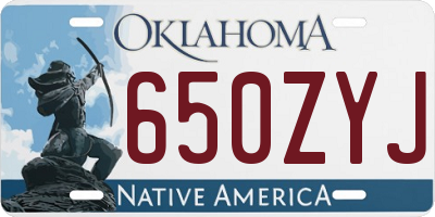 OK license plate 650ZYJ