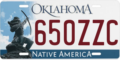 OK license plate 650ZZC