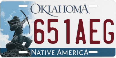 OK license plate 651AEG