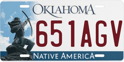 OK license plate 651AGV