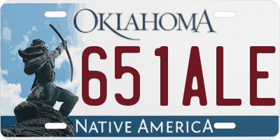 OK license plate 651ALE