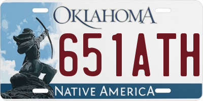 OK license plate 651ATH