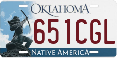 OK license plate 651CGL