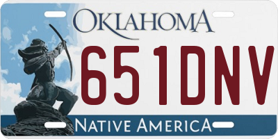 OK license plate 651DNV